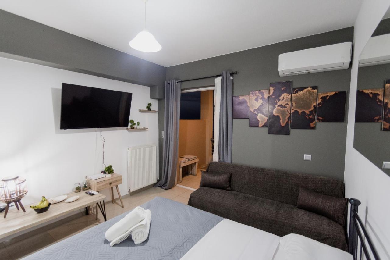 Pavlos Standard Studio With Sea View Rethymno  Bagian luar foto