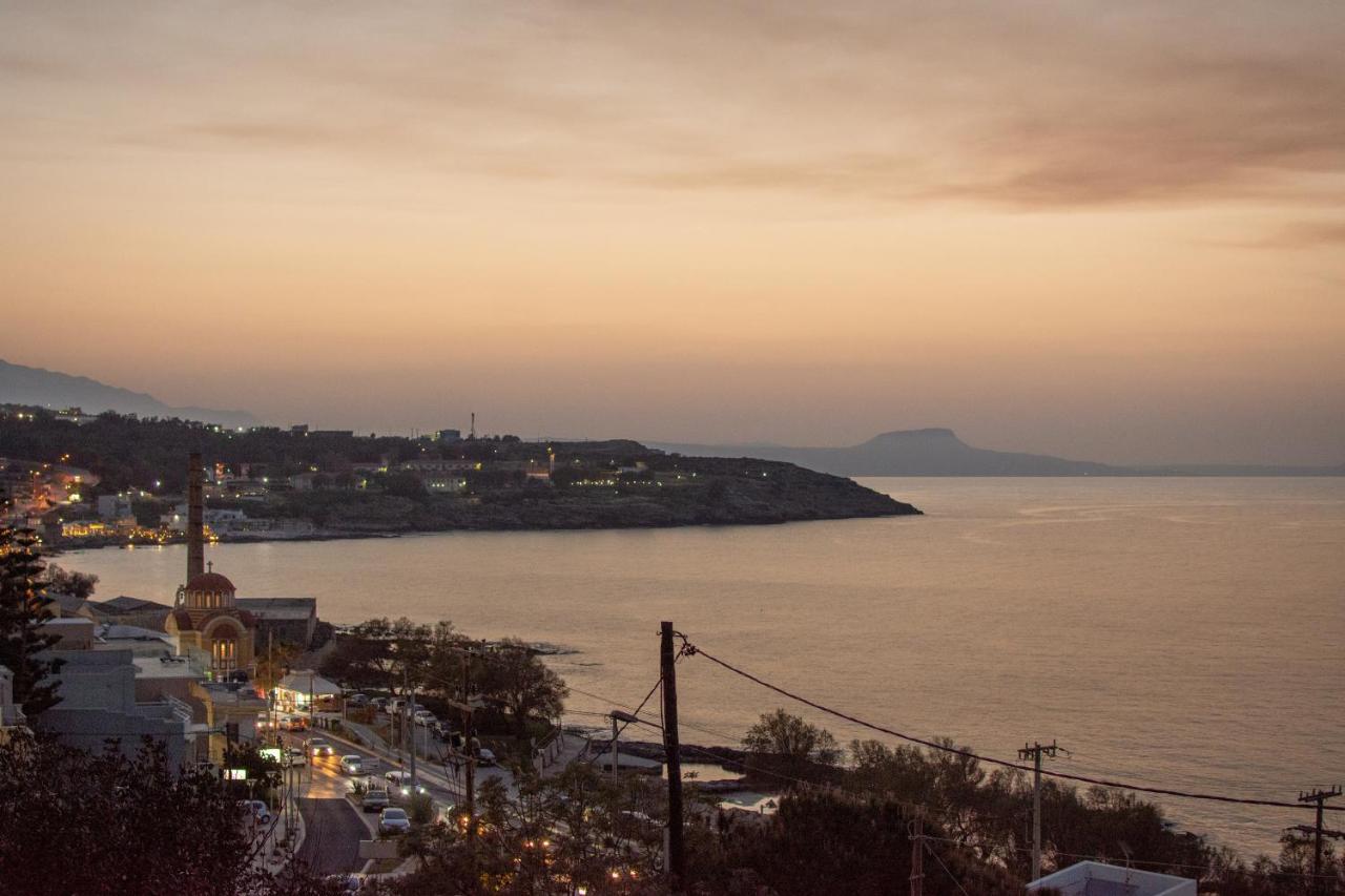 Pavlos Standard Studio With Sea View Rethymno  Bagian luar foto